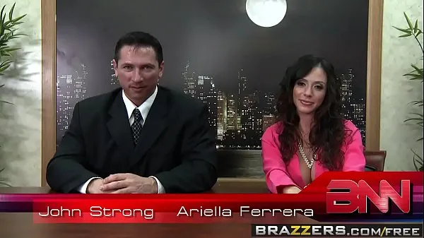 Watch Brazzers - Big Tits at Work - Fuck The News scene starring Ariella Ferrera, Nikki Sexx and John Str best Clips