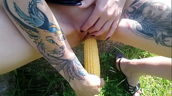 Watch Lucy Ravenblood fucking pussy with corn in public best Clips