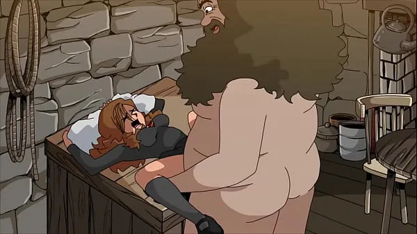 Watch Fat man destroys teen pussy (Hagrid and Hermione best Clips