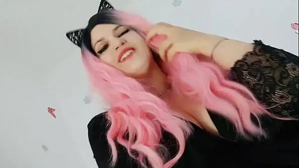 Watch Hot pink-haired momma with fine boobs threatening your nasty ass with a big black cock on a strap best Clips