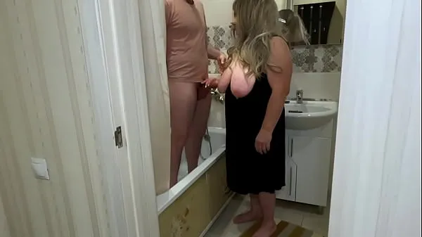 Watch Mature MILF jerked off his cock in the bathroom and engaged in anal sex best Clips